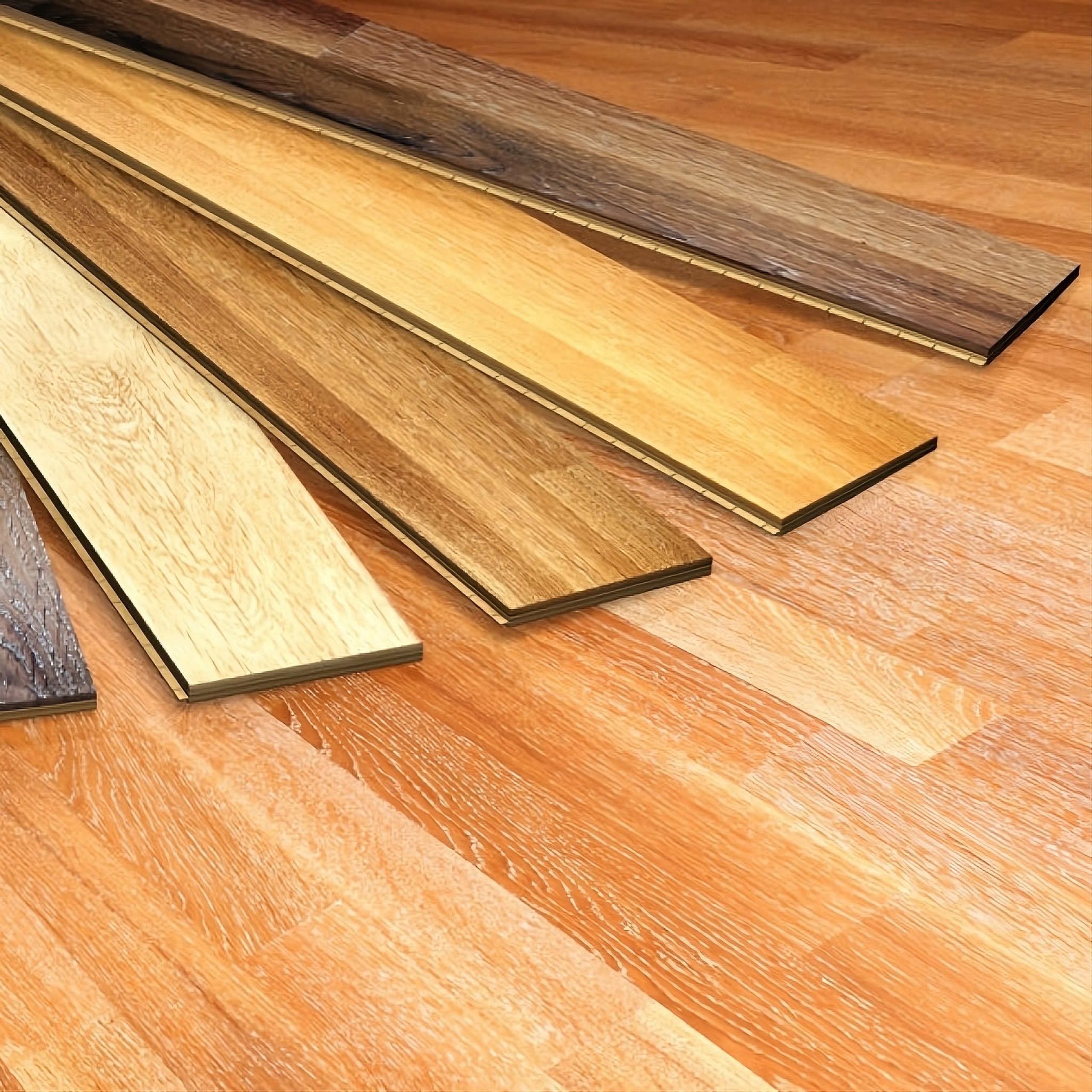 Holzschichten auf Eichenholz 2 STRIP Boden